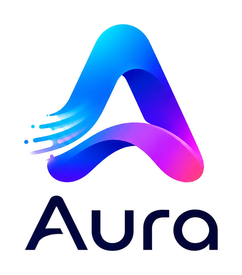 Aura logo vertical lockup